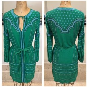 BCBG Moroccan Print Belted Dress